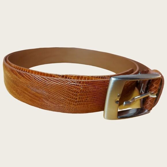 Bench Craft Brown Reptile Leather Belt - Picture 8 of 8
